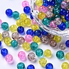 Baking Paint Crackle Glass Beads DGLA-X0006-6mm-04-1