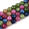 Dyed Natural White Jade Beads Strands G-T139-6mm-60-03-4