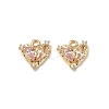 Brass Micro Pave Cubic Zirconia Pendants KK-A259-17G-02-1