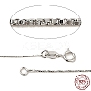 Anti-Tarnish Rhodium Plated 925 Sterling Silver Necklaces STER-M034-38A-6