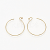 Brass Earring Hooks X-KK-T035-102G-2