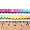 Rainbow Color Electroplate Non-magnetic Synthetic Hematite Beads Strands G-L489-E01-5