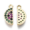 Brass Micro Cubic Zirconia Charms LS-KK-N231-154-NF-2