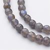 Natural Labradorite Bead Strands G-G947-05-6mm-1