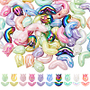 80Pcs 20 Styles UV Plated Acrylic Beads OACR-SC0001-86-1