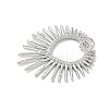 Brass Micro Pave Clear Cubic Zirconia Pendants KK-L254-04P-2