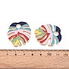 Rack Plating Alloy Enamel Pendants ENAM-T015-012E-NR-3
