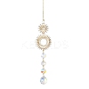 Alloy Rhinestone Hanging Ornaments HJEW-E012-02G-03-3