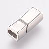 304 Stainless Steel Magnetic Clasps with Glue-in Ends STAS-E138-06P-2
