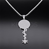 304 Stainless Steel Hecate's Wheel Key Pendant Necklaces for Women FS-WG4FA44-01-3