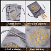 2Pcs 2 Styles Rectangle Gold Stamping Velvet Tarot Storage Drawstring Bags for Divination ABAG-CN0001-54-5