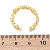 Brass Micro Pave Clear Cubic Zirconia Cuff Rings for Women RJEW-G345-01G-5