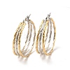Two Tone 304 Stainless Steel Triple Circle Hoop Earrings for Women LS-EJEW-I273-01GP-1