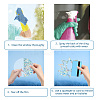 16 Sheets 4 Styles Waterproof PVC Colored Laser Stained Window Film Adhesive Static Stickers DIY-WH0314-061-3
