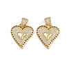 Brass Micro Pave Cubic Zirconia Pendants ZIRC-I367-07G-15-1