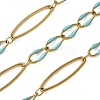 304 Stainless Steel Enamel Link Chains CHS-U003-01G-05-1