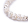 Natural Cultured Freshwater Pearl Beaded Bracelets BJEW-JB05257-01-3
