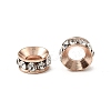 Brass Rhinestone Spacer Beads X-RB-A020-7mm-01RG-2