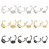 DICOSMETIC 27Pcs 9 Style 304 Stainless Steel Open Cuff Rings Components STAS-DC0015-41-1