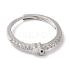 Rack Plating Brass Clear Cubic Zirconia Constellation Adjustable Rings for Women RJEW-S407-08P-01-2