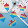 32Pcs 8 Style 430 Stainless Steel Filigree Pendants STAS-BY0001-05-5