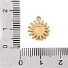 304 Stainless Steel Micro Pave Rhinestone Charms STAS-G369-05G-4