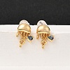 Brass Stud Earrings EJEW-C158-11A-G-1