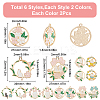 24Pcs 12 Styles Alloy Enamel Pendants ENAM-SC0005-37-2