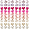 1000Pcs 10 Colors Baking Paint Pearlized Glass Imitation Pearl Round Beads HY-SP0001-01B-1