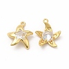Rack Plating Brass Micro Pave Cubic Zirconia Pendants ZIRC-M120-12G-1