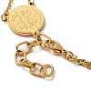Ion Plating(IP) 201 Stainless Steel Saint Benedict Link Bracelet for Men Women STAS-E160-34G-4