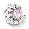 Brass Micro Pave Cubic Zirconia Pendants ZIRC-L104-007P-1