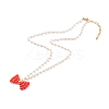Bowknot Transparent Acrylic Pendant Necklaces X1-NJEW-TA00002-7