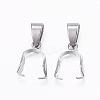 Tarnish Resistant 304 Stainless Steel Pendant Pinch Bails STAS-E127-11P-1