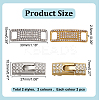 4 Styles Brass & Zinc Alloy Rhinestone Shoe Buckle Clips FIND-HY0003-92-2