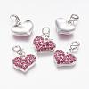 Alloy Rhinestone Pendants RB-C1386-A24P-1