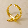304 Stainless Steel Cuff Open Rings for Women MO3079-2-2