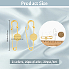 20Pcs 2 Colors Brass Safety Pins Brooch Findings KK-FH0007-85A-2