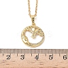 Brass Micro Pave Clear Cubic Zirconia Moon and Sun Pendant 304 Stainless Steel Chain Necklaces for Women NJEW-D341-05G-5
