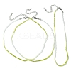 Faceted Rondelle Glass Beaded Necklace for Women NJEW-M208-02J-2