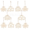 3 Sets 3 Styles Saint Patrick's Day Theme Wood Big Pendant Decorations HJEW-CJ0001-05-3