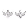Brass Micro Pave Cubic Zirconia Pendants ZIRC-T016-03P-1
