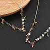 Brass Rolo & Flat Sequin Chains Necklaces for Women NJEW-D302-55-3