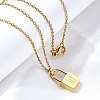 304 Stainless Steel Rolo Chain Pendant Necklaces NJEW-S444-01G-13-1