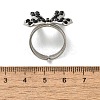 304 Stainless Steel Open Cuff Rings for Women RJEW-F178-01P-02-3