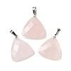 Natural Rose Quartz Pendants G-L614-D04-P04-1