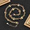 Brass Oval Link Chain Necklaces for Women NJEW-F329-01G-1