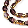 Electroplate Opaque Color Glass Beads Strands EGLA-Q127-A01-02I-3