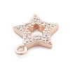 925 Sterling Silver Micro Pave Clear Cubic Zirconia Charms STER-A034-02C-RG-2