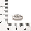 Brass Clear Cubic Zirconia Spacer Bars KK-C031-49P-3